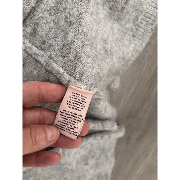 Juicy Couture Y2K Embellished Long Open Cardigan Hoodie Gray Silver Sparkle L - Picture 6 of 9